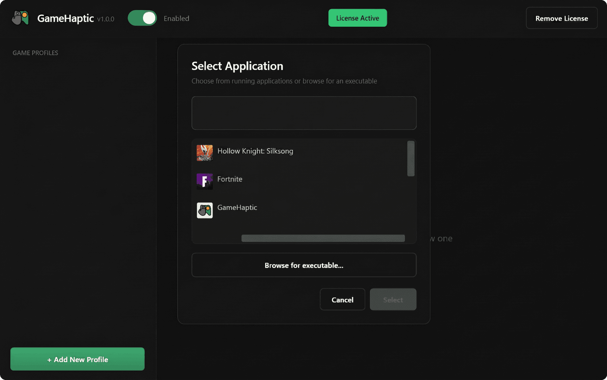 Create Game Profile