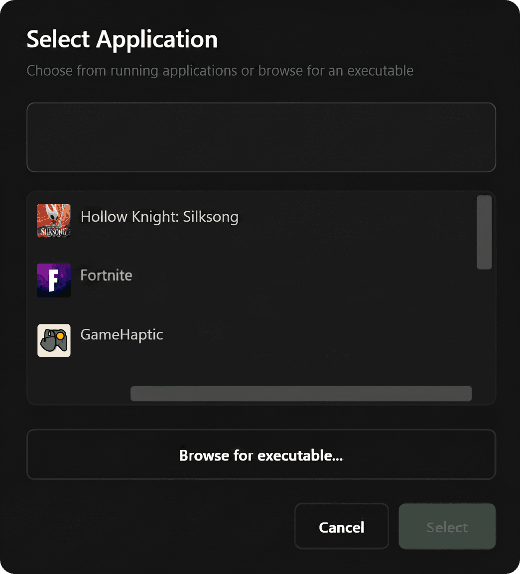 Create Game Profile